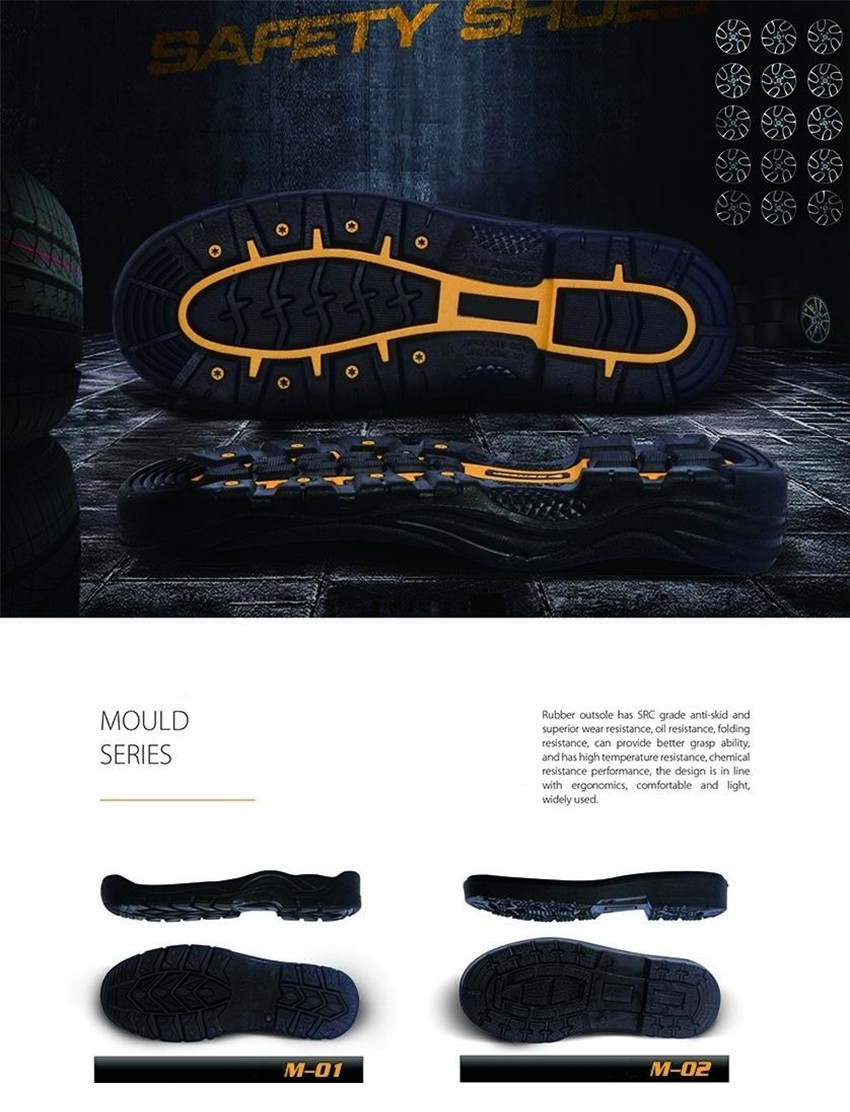 Embossed Cowhide Safety Shoes - Product Details